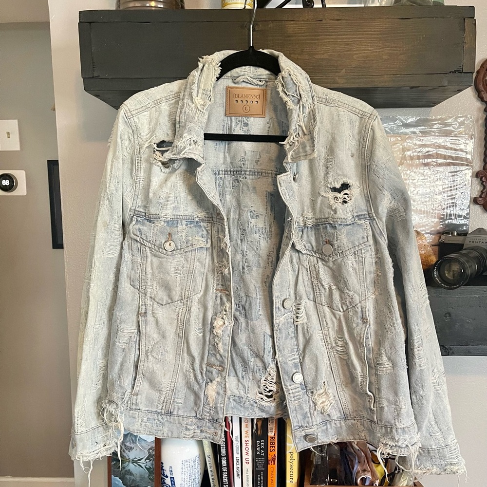 BLANK NYC Distressed Jean Jacket